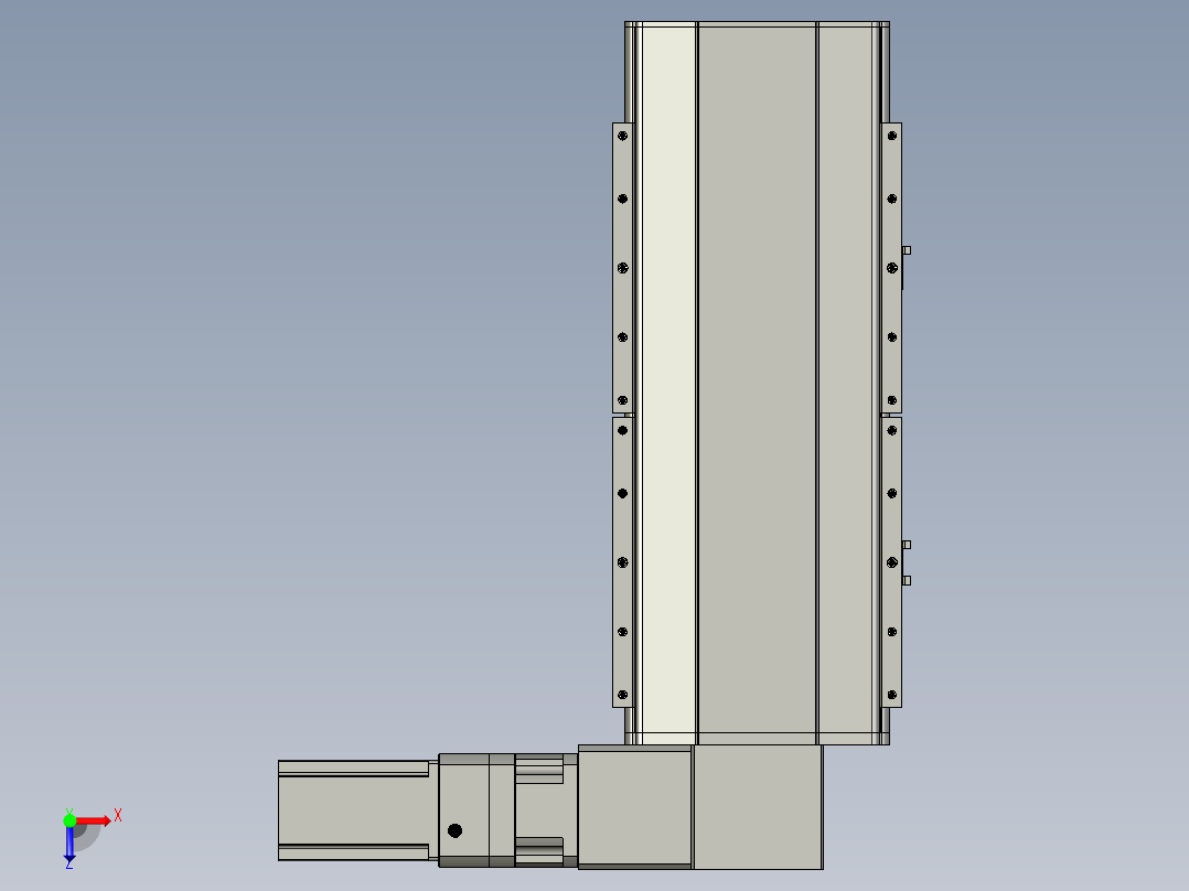 直线模组LHB21-L40-S200-R(B)设计图纸俯视图