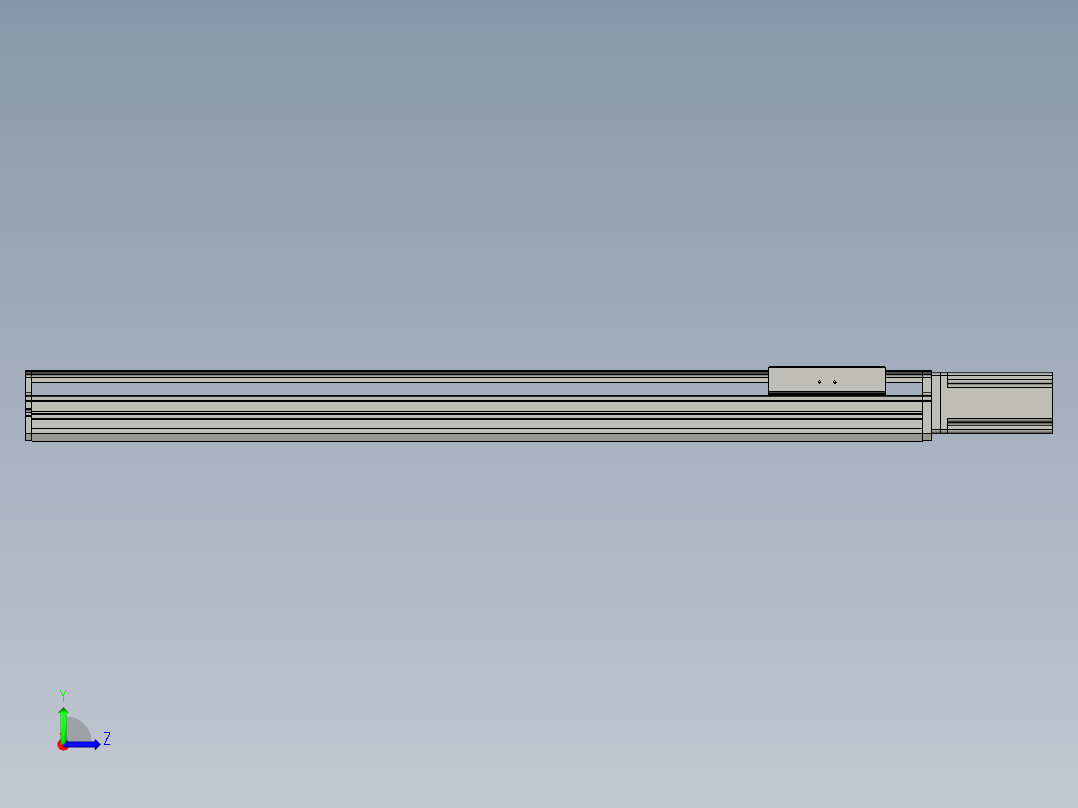 东锦丝杆传动-直线滑台模组DH170-C-L10-S900-BC-P750W-C3左视图