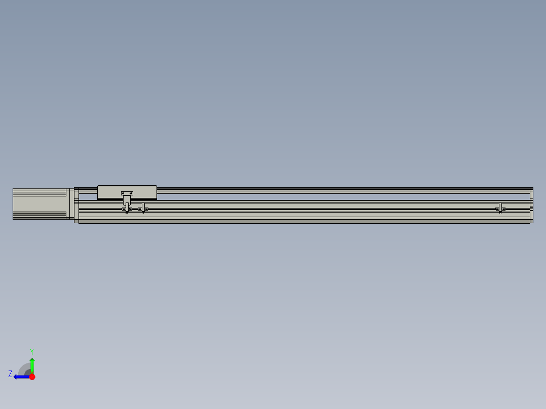 东锦丝杆传动-直线滑台模组DH170-C-L10-S900-BC-P750W-C3右视图