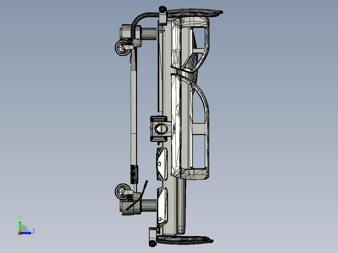 医院医护床MAB6左视图