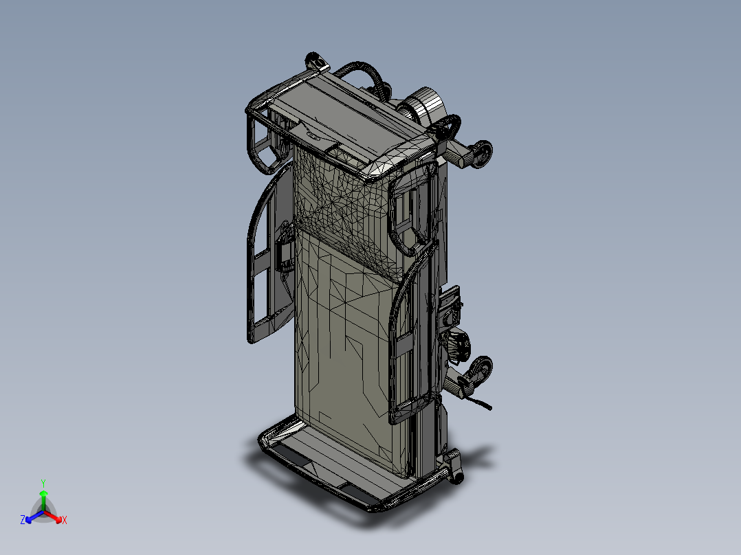 医院医护床MAB6正等轴测图