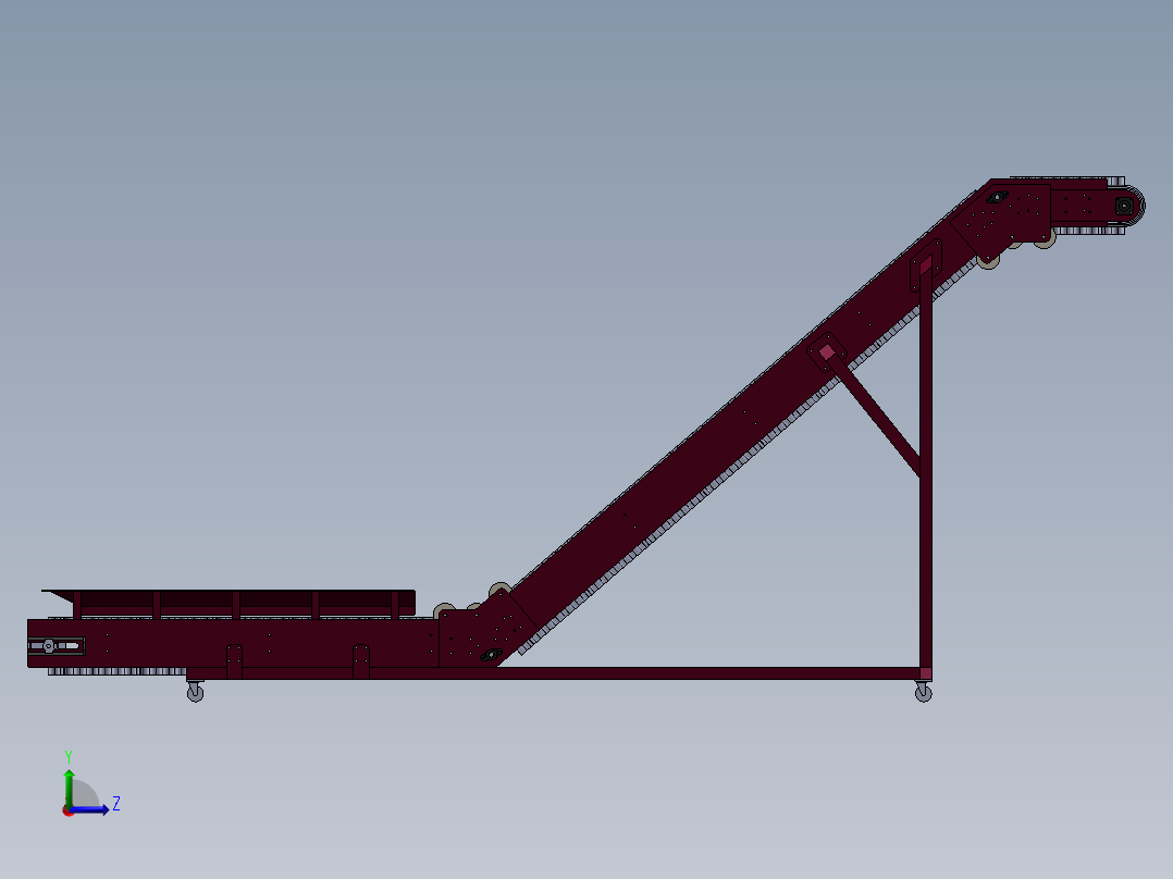 大倾角提升机模型左视图