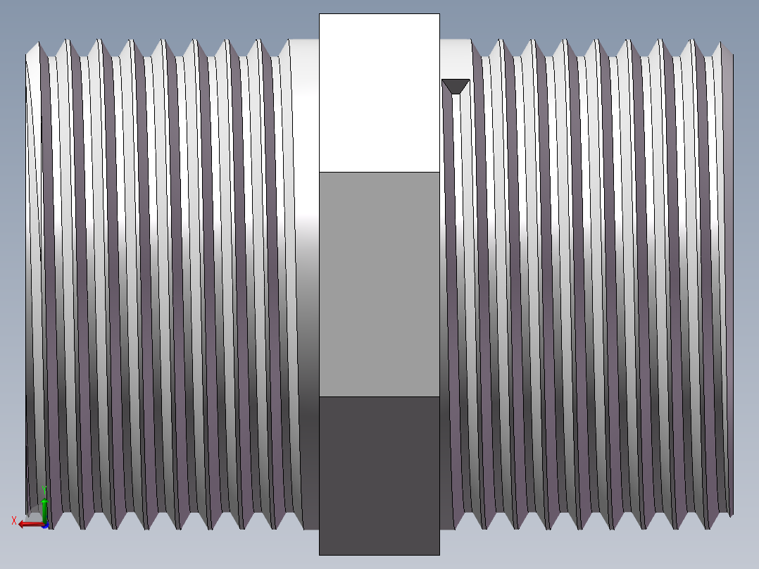 对丝-六角等径 DN25后视图