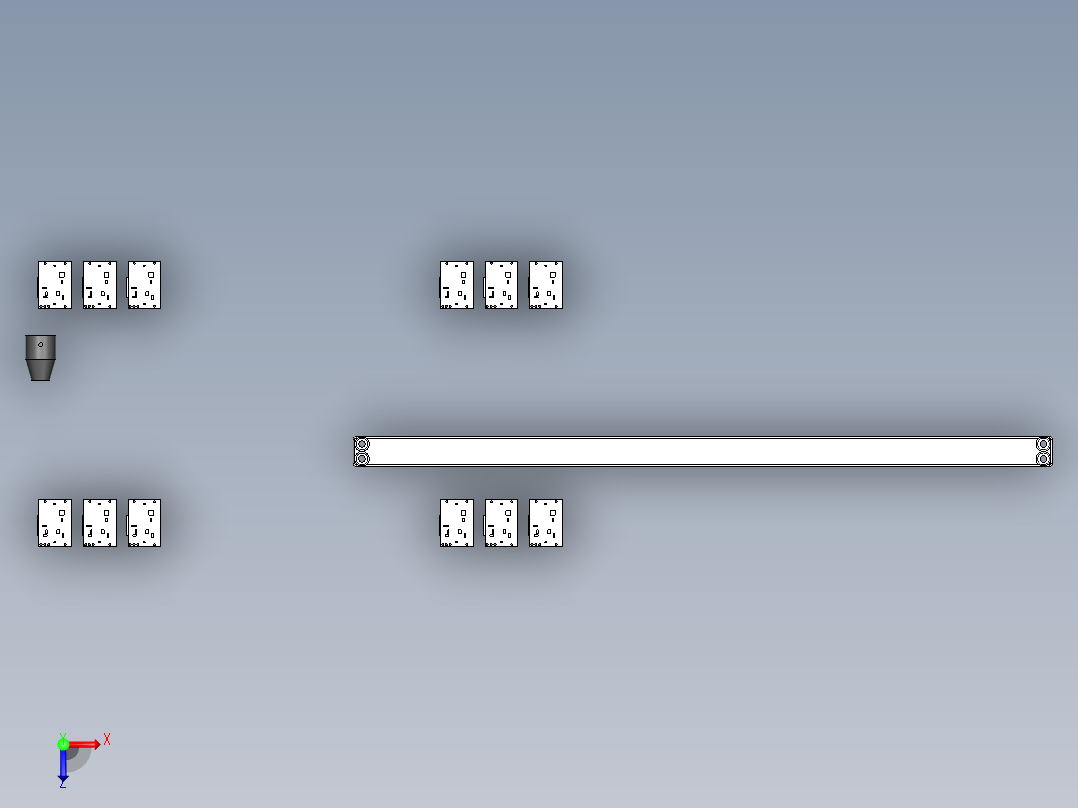 吸塑拖盘自动供料sw18可编辑俯视图