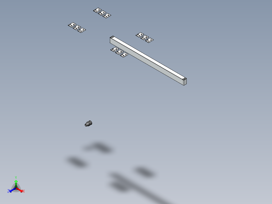 吸塑拖盘自动供料sw18可编辑正等轴测图