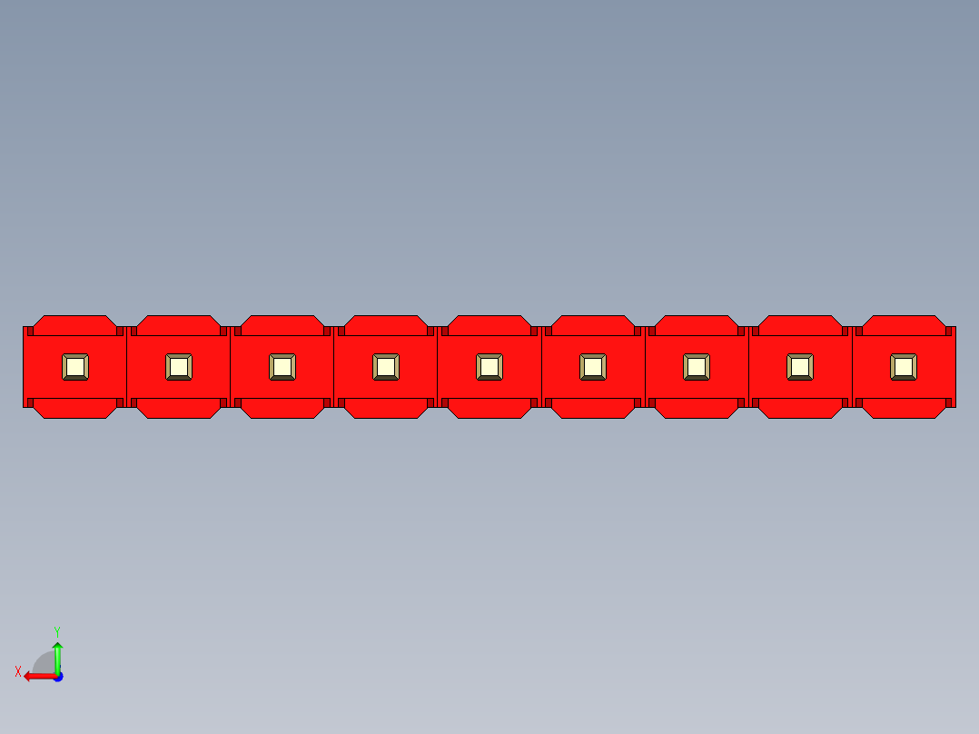 彩色公头100mil（2.54mm）系列-DS1021_red_1x09p_100mil_Type5_rev1.0后视图
