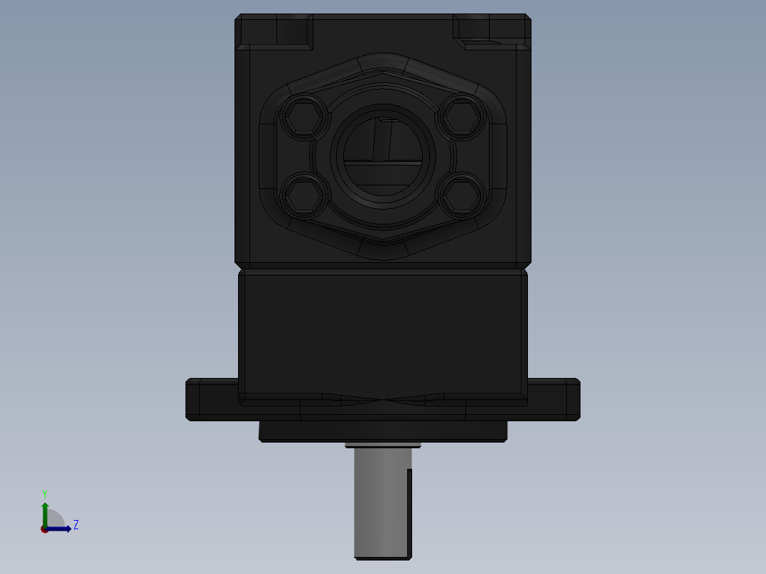 四柱油压机叶片泵左视图