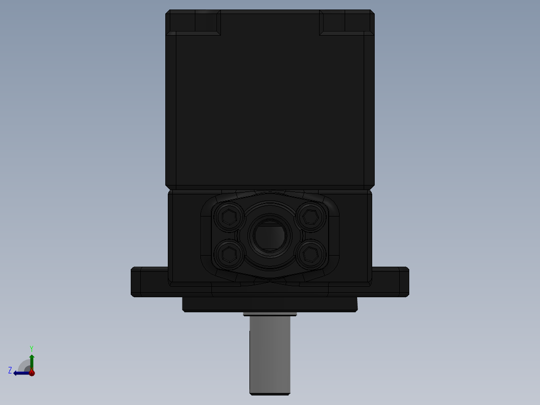 四柱油压机叶片泵右视图