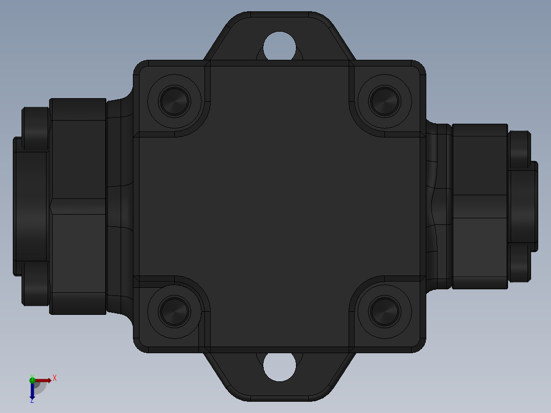 四柱油压机叶片泵俯视图