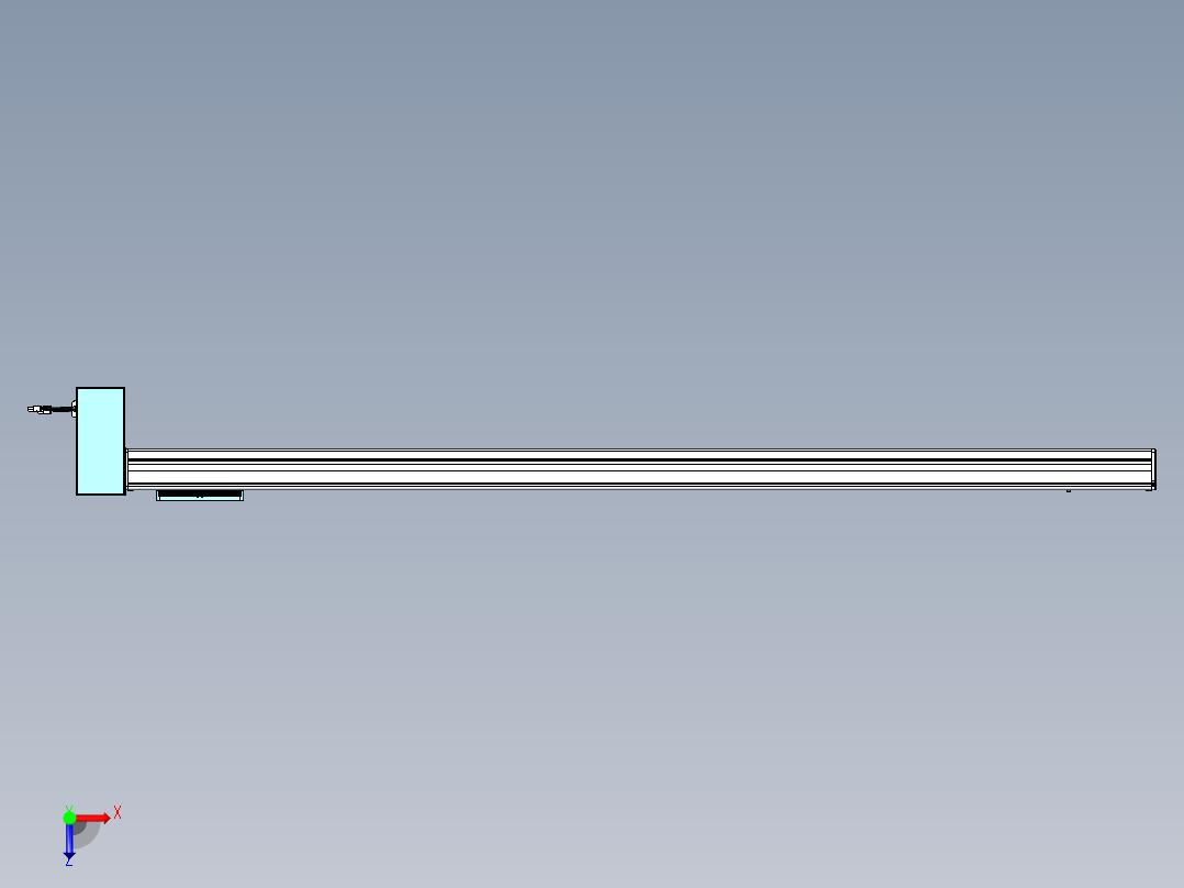 威洛博VBC同步带传动一无尘环境VBC14-L45-S1600-BRD-ZP75-C3俯视图