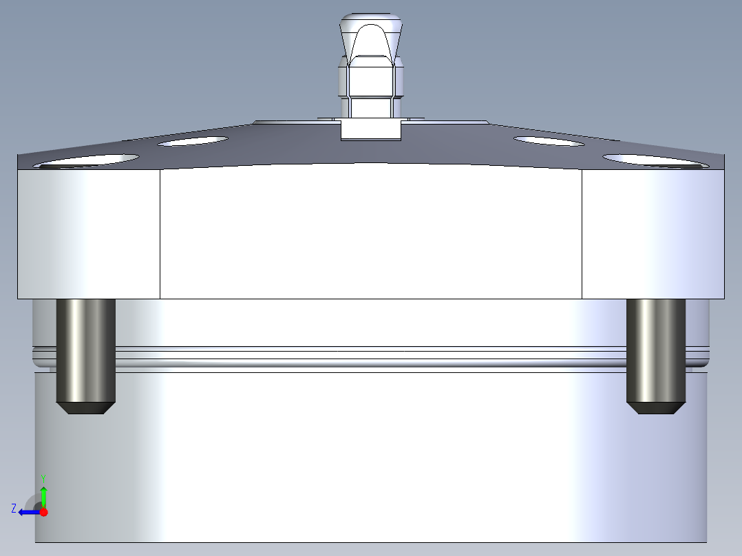 KOSMEKSWH2060-G多系列多零件图纸模型右视图
