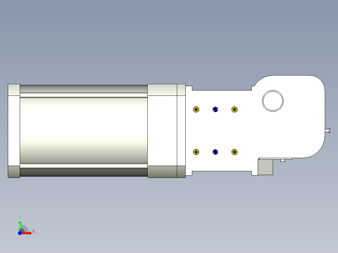 德克斯TUNKERS气缸数模KS_200_2_A00_T08_135GRAD前视图