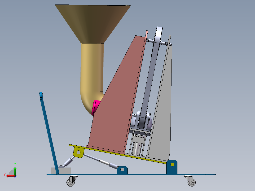 排球发球机三维和二维后视图