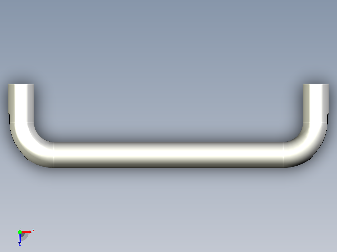 取手(鋁合金)1053-3D多系列多零件图纸模型俯视图