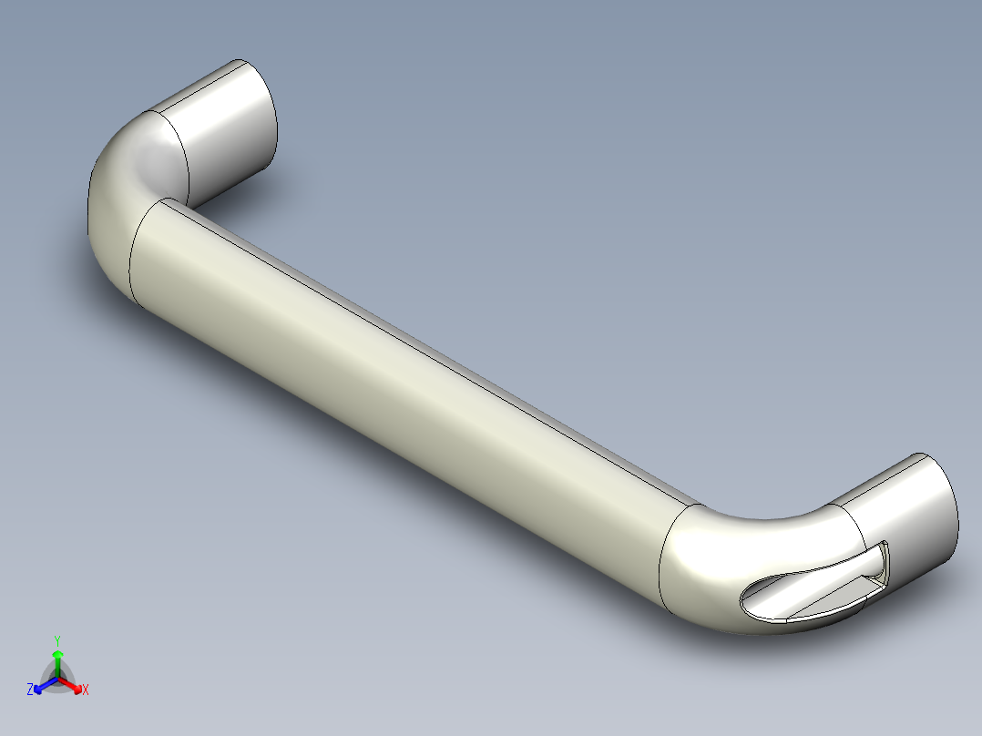 取手(鋁合金)1053-3D多系列多零件图纸模型正等轴测图