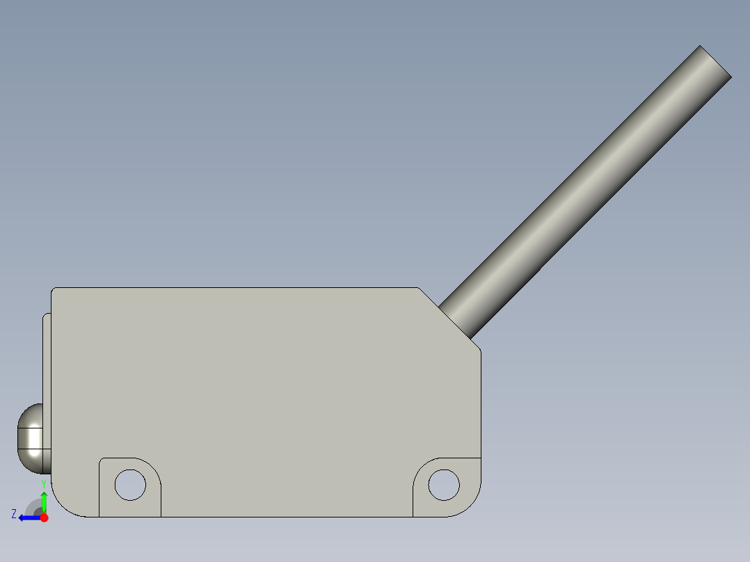 基恩士PZ-M61_kc图纸模型右视图
