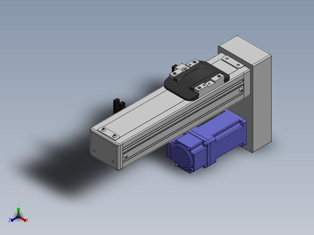 精密模组MY50-T10-100L-BM-P10B-C4-C正等轴测图