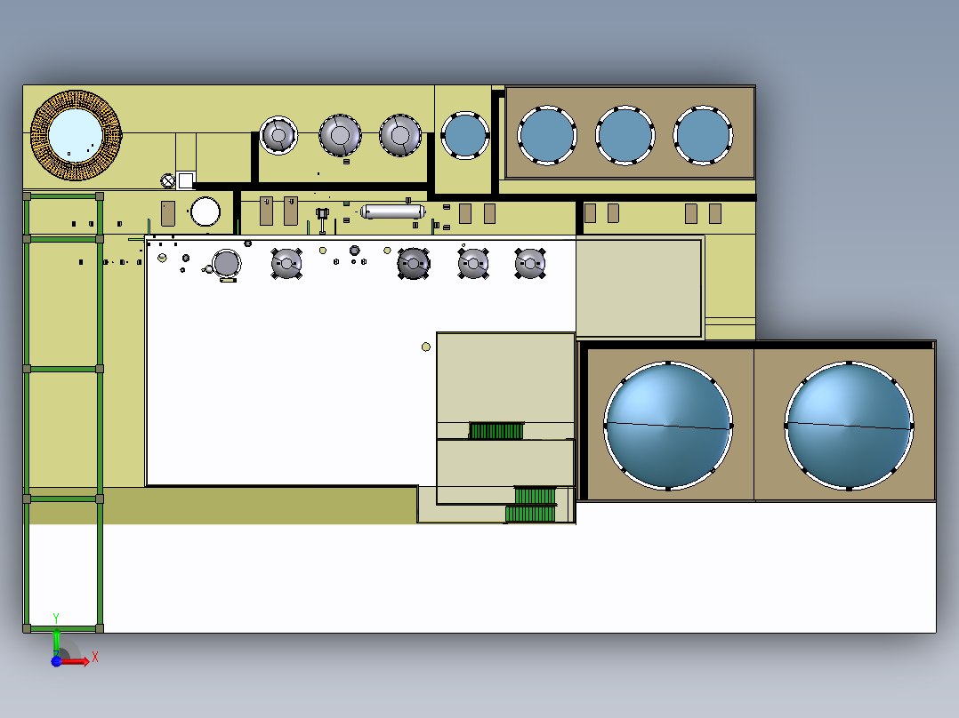 纯碱厂三维模型前视图
