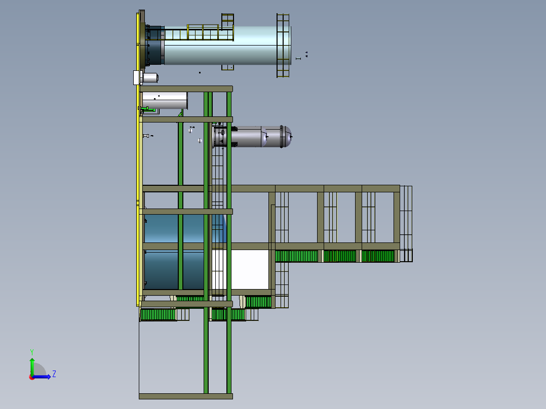 纯碱厂三维模型左视图