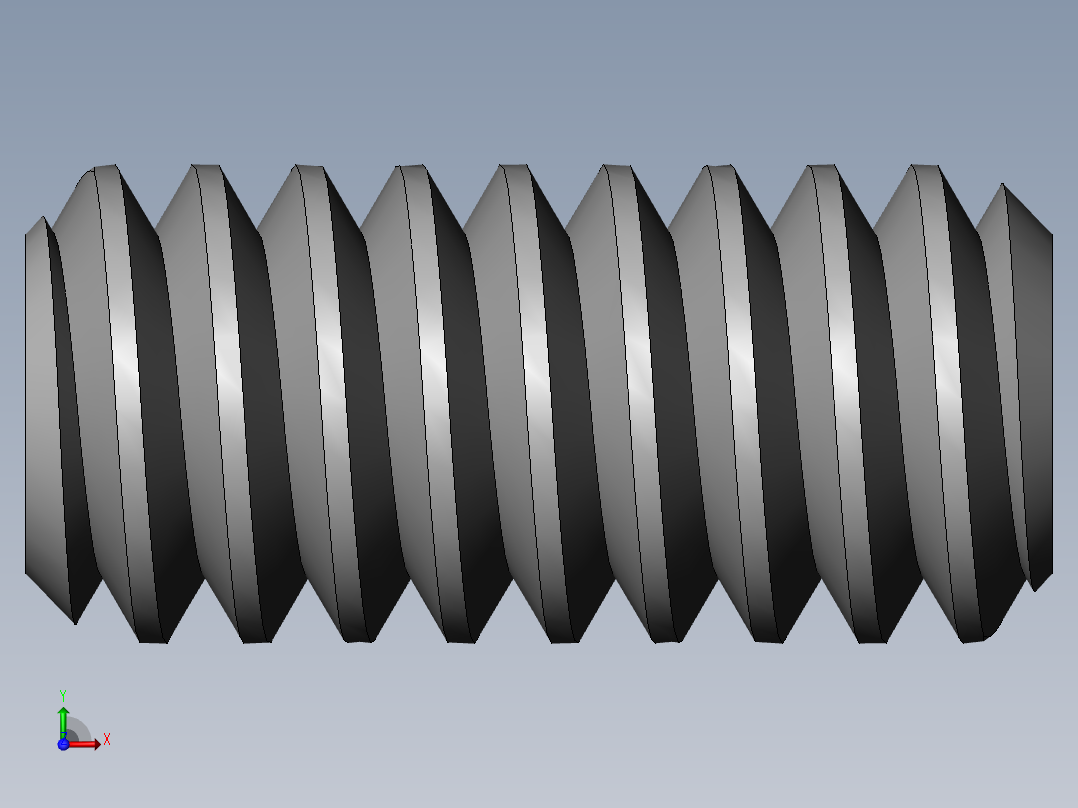 DIN 913-ISO 4026 固定螺钉-M1.4 L=3.SLDPRT前视图