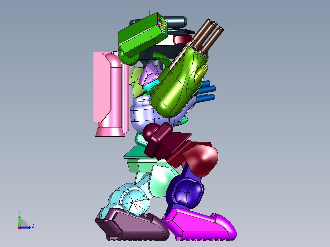 青蛙战士钢铁侠玩具左视图