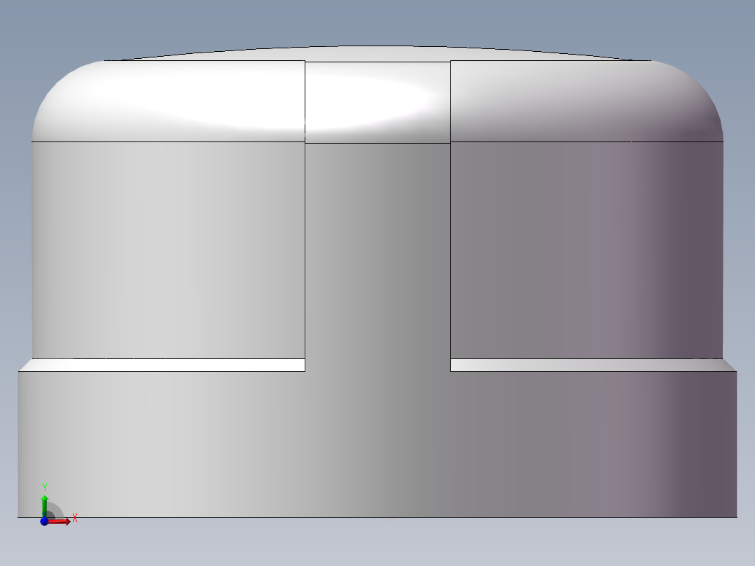 圆管帽 DN25前视图