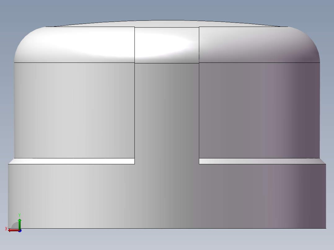 圆管帽 DN25后视图