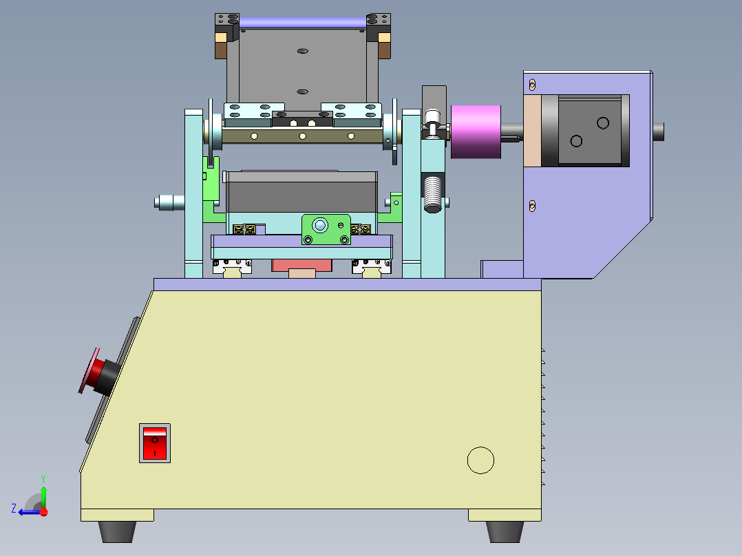 7寸液晶屏覆膜机右视图