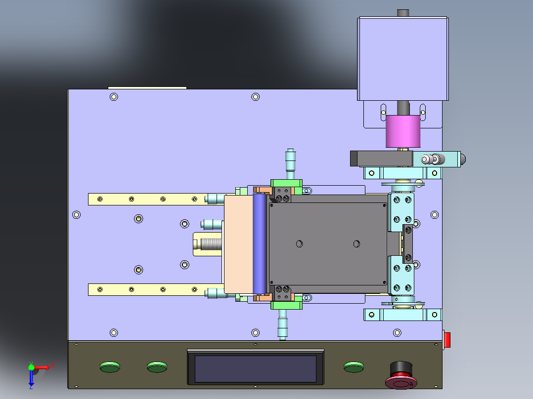 7寸液晶屏覆膜机俯视图
