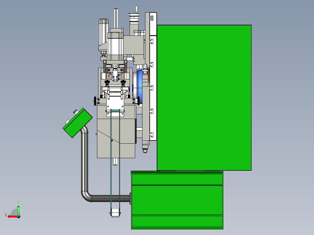 变压器卷芯机step后视图