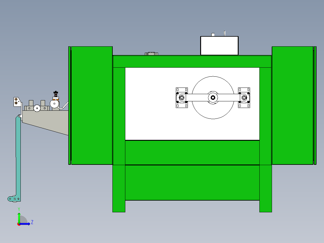 变压器卷芯机step左视图