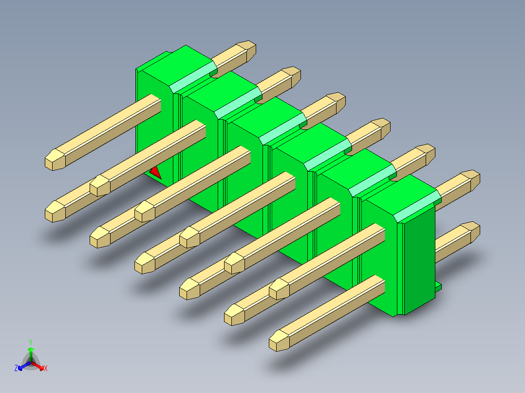 彩色公头100mil（2.54mm）系列-DS1021_green_2x06p_100mil_Type1_rev1.0