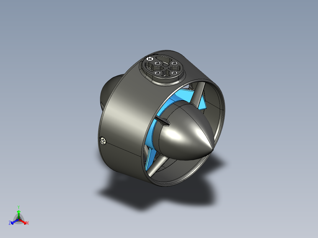 Blue Robotics蓝色机器人水下推进器T500正等轴测图
