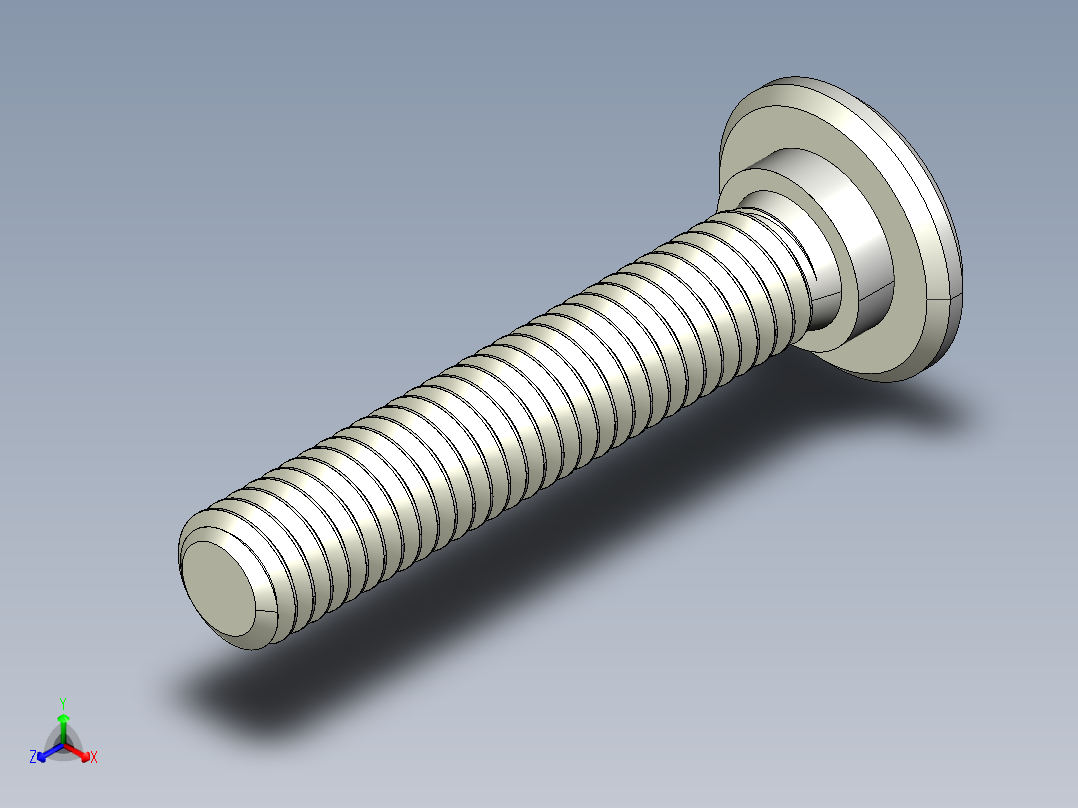 超薄型内六角螺钉-Ultra Low Profile Socket Head Screws 10-32 Thread Size in Long.IGS正等轴测图