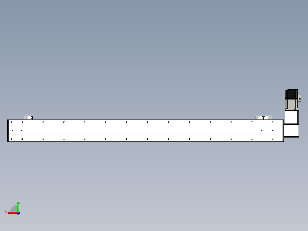 同步带滑台-半封闭B10-L90-S1100-R-P40-D3后视图