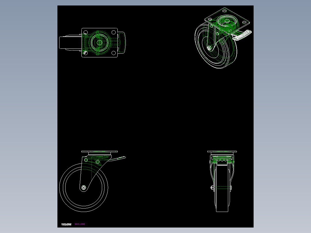 儀器輪、導電輪(700N、800N)5533-2D多系列多零件图纸模型