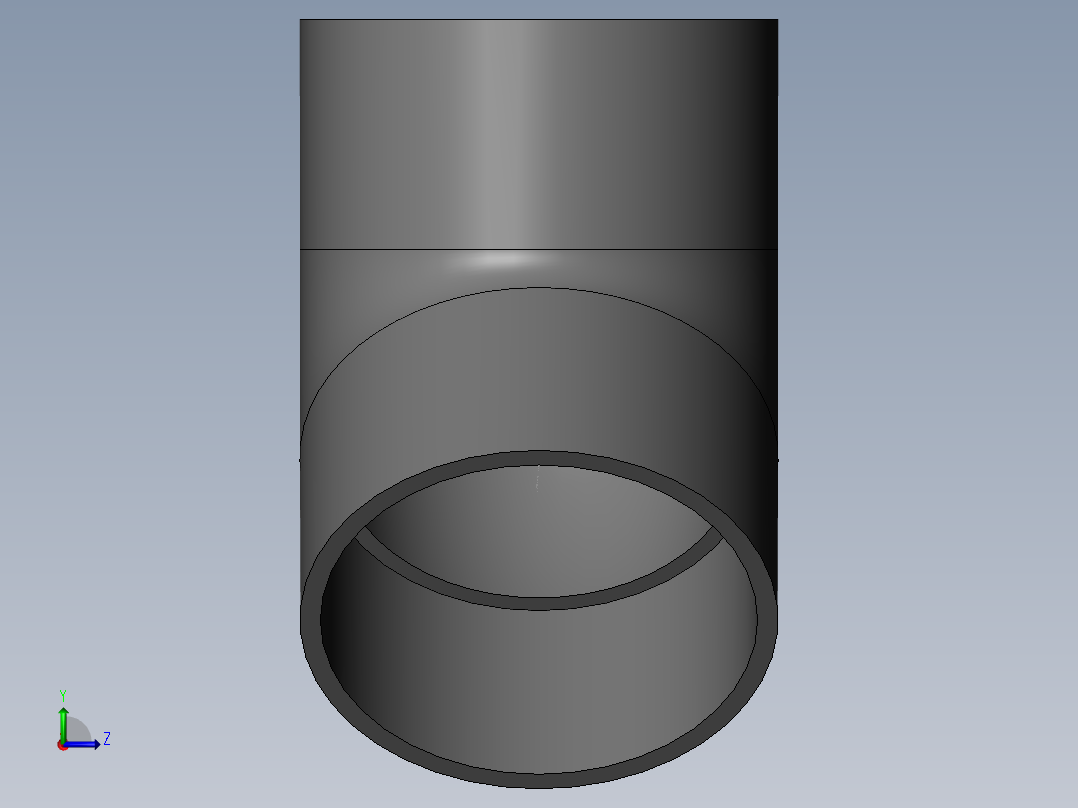 PVC管件-6in_45deg_Elbow前视图