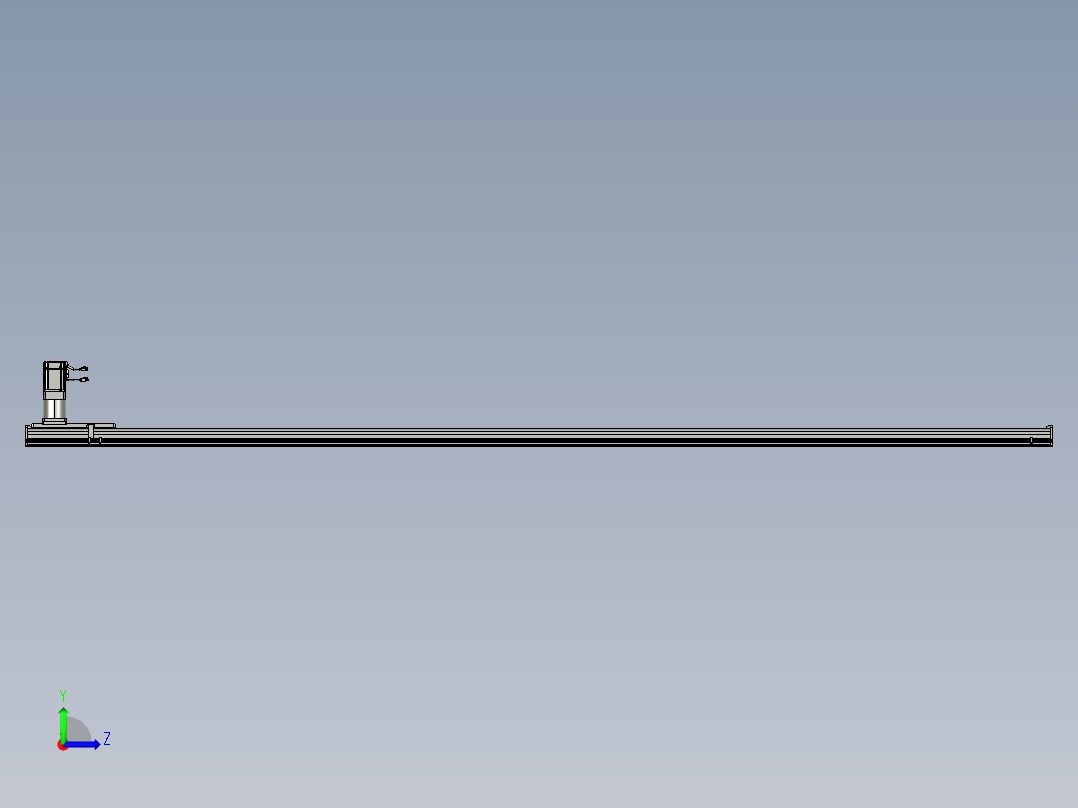 东锦齿条传动DH175G-L167-S3450-BU-减速机+750W左视图