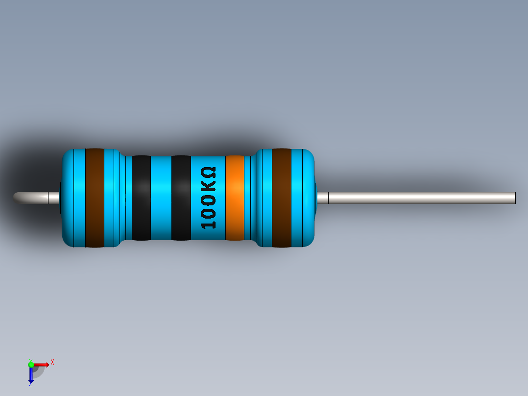 电容器 二极管 电阻器-Resistor Vertical 100K Ohm 1W
