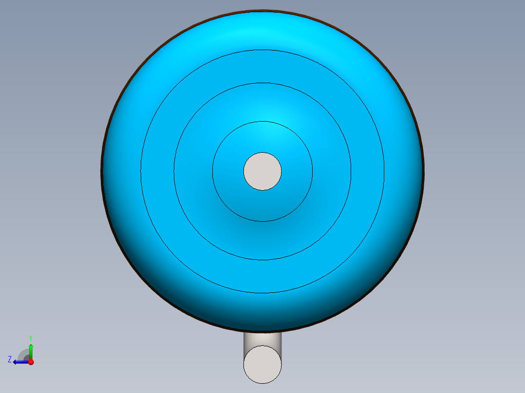 电容器 二极管 电阻器-Resistor Vertical 100K Ohm 1W右视图