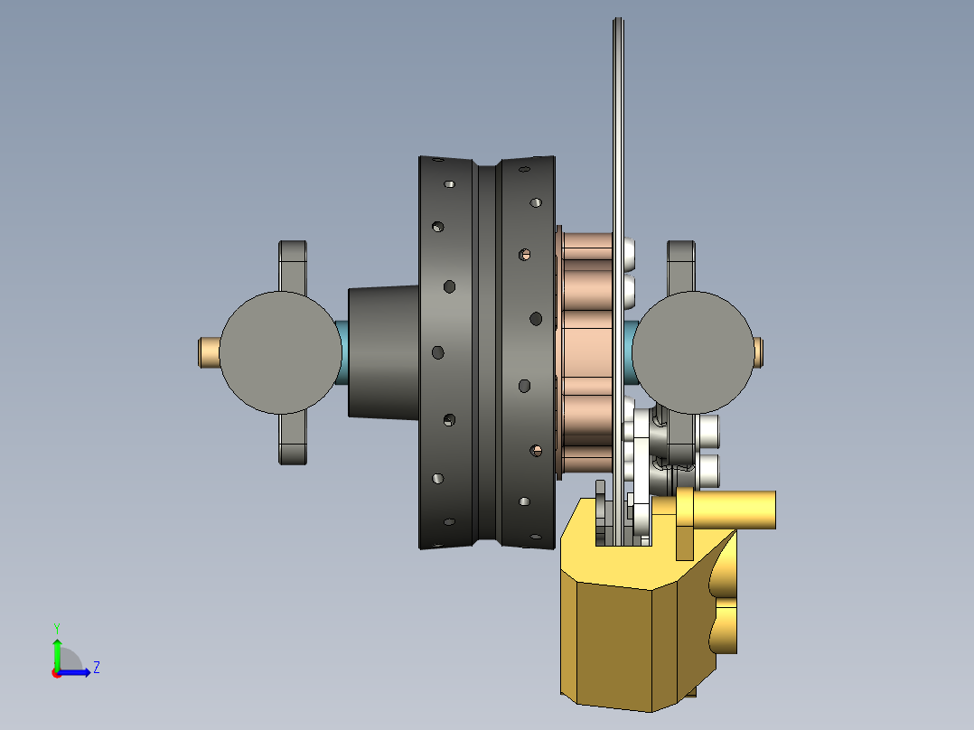 带 Honda CBF 零件的 Simson 盘式​​制动器左视图