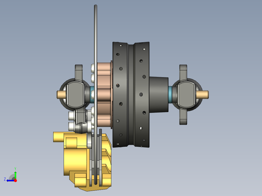 带 Honda CBF 零件的 Simson 盘式​​制动器右视图
