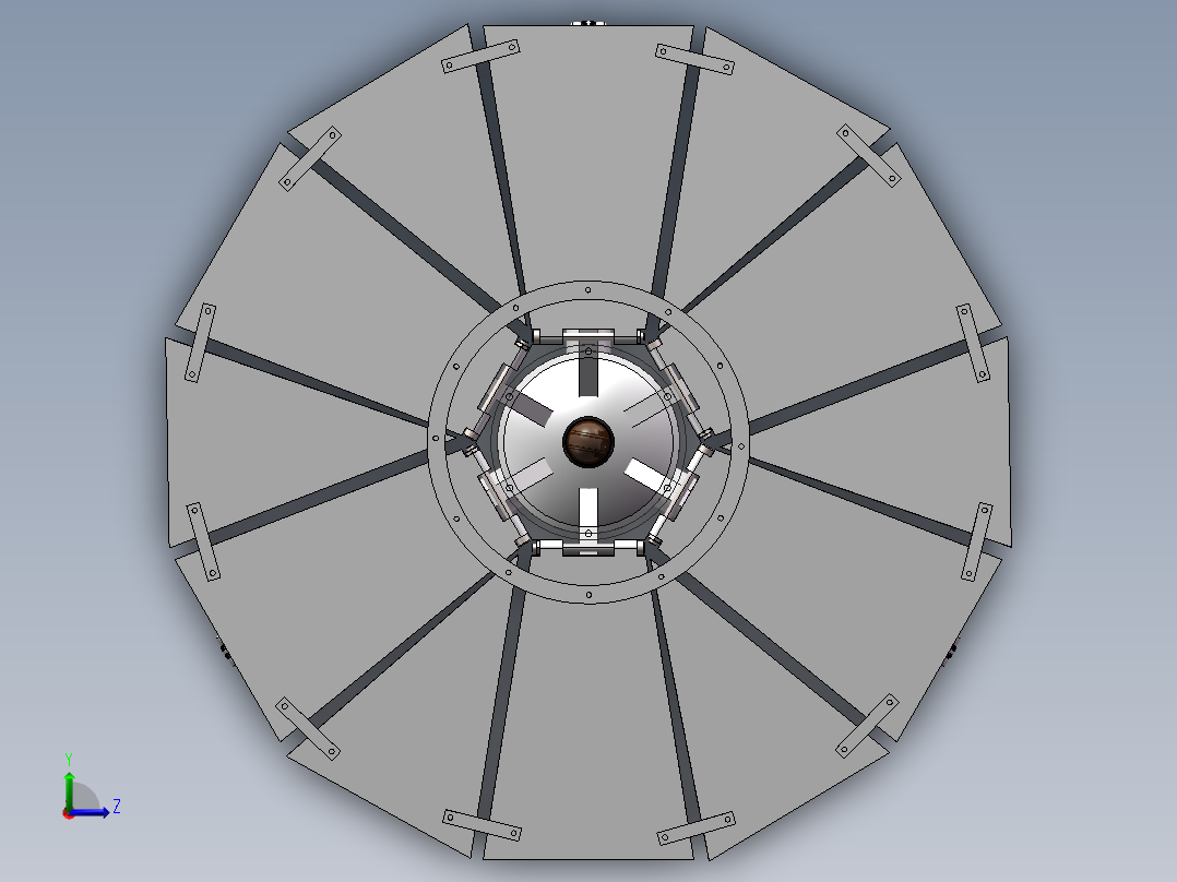 管道机器人三维模型左视图