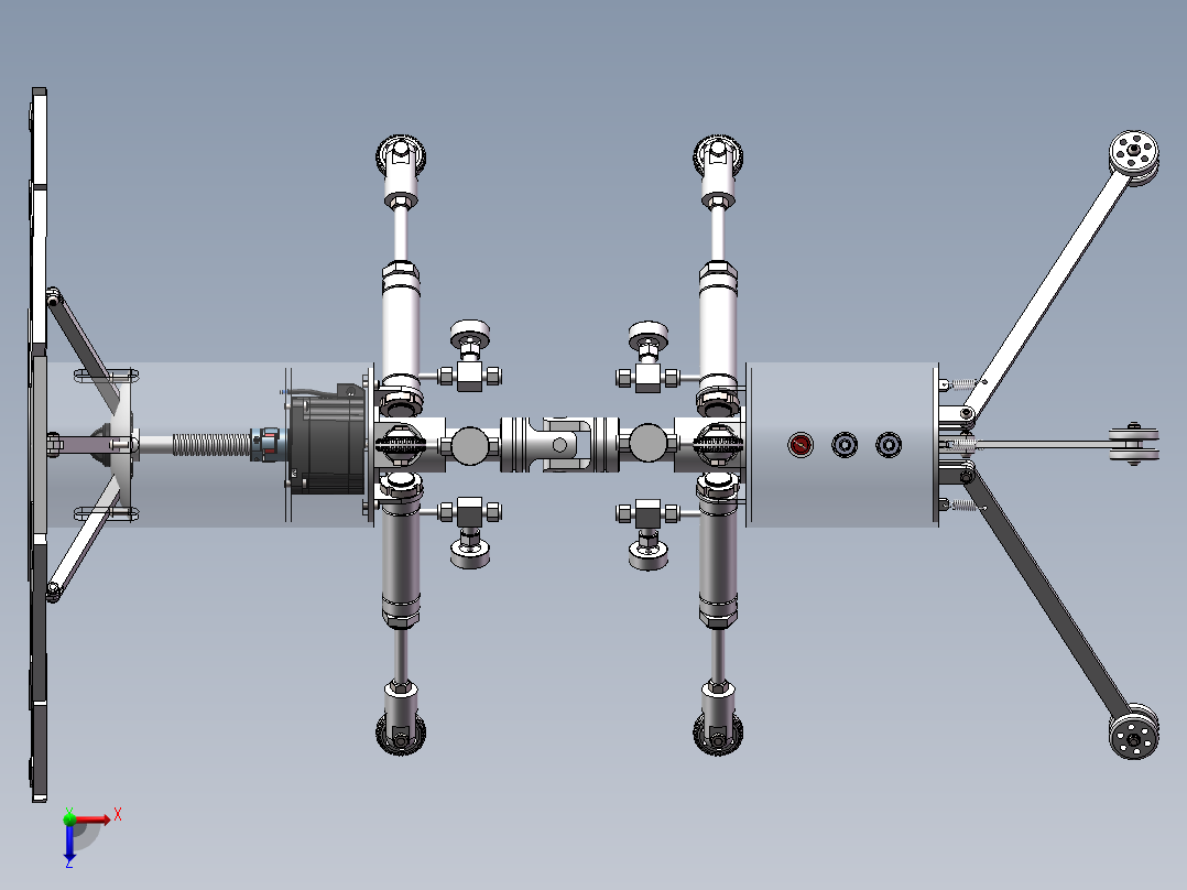 管道机器人三维模型俯视图