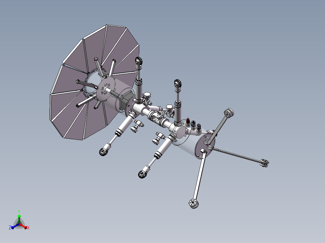 管道机器人三维模型正等轴测图