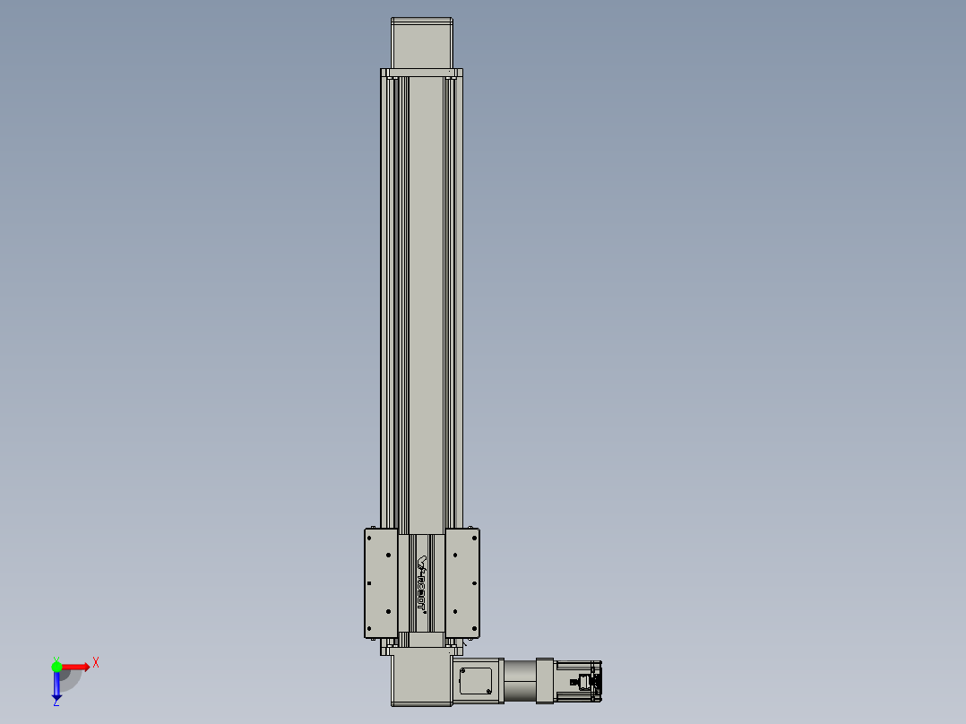 威洛博直线电机模组EB16-L208-S850-L-ZP75-MS3-5K俯视图