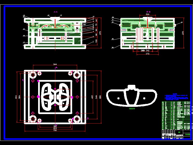 Q117-台灯罩注塑模具设计【三维proe】一模两腔