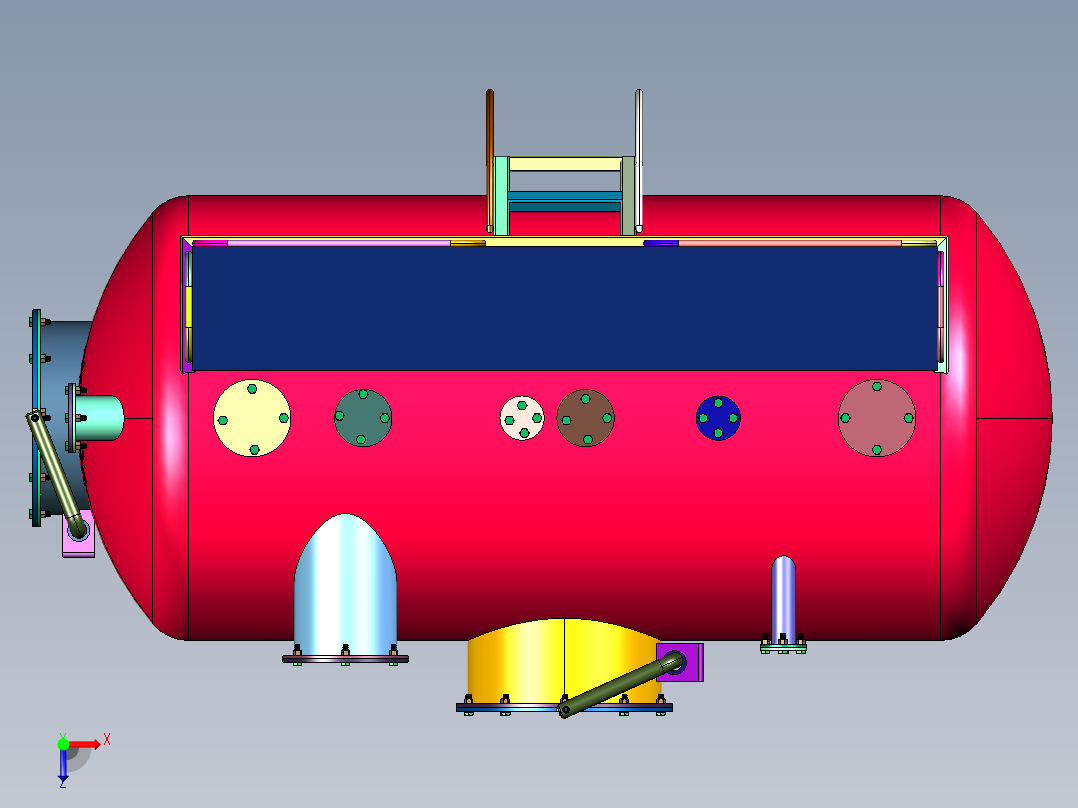 液化石油气卧式贮罐台俯视图