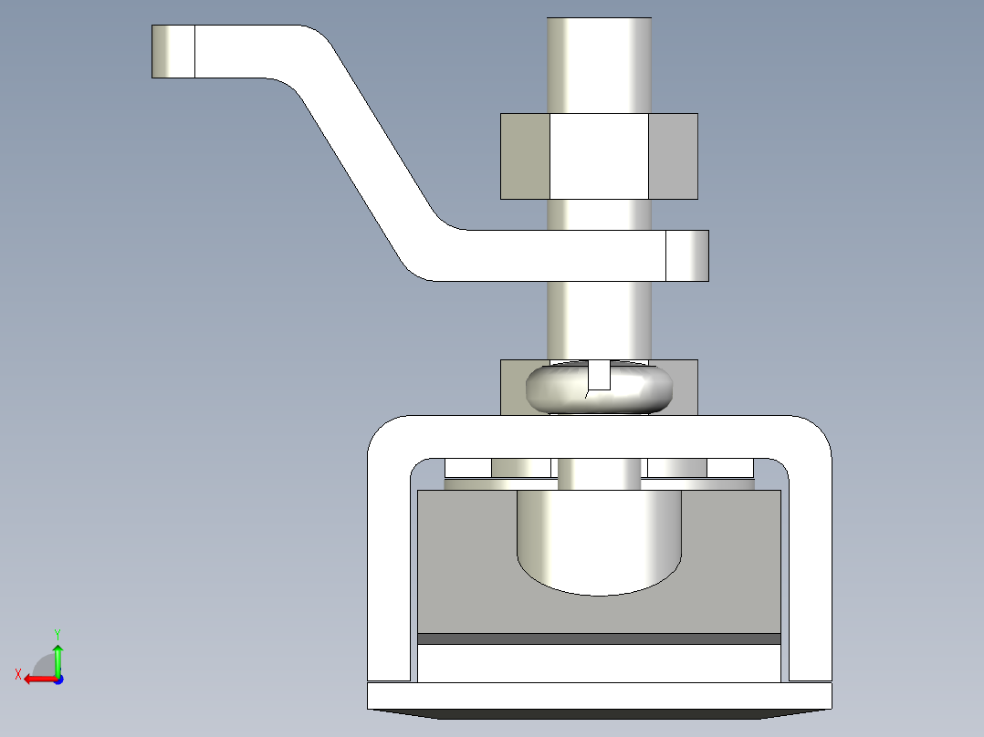 防水迫緊式門扣(A)5573-3D多系列多零件图纸模型后视图