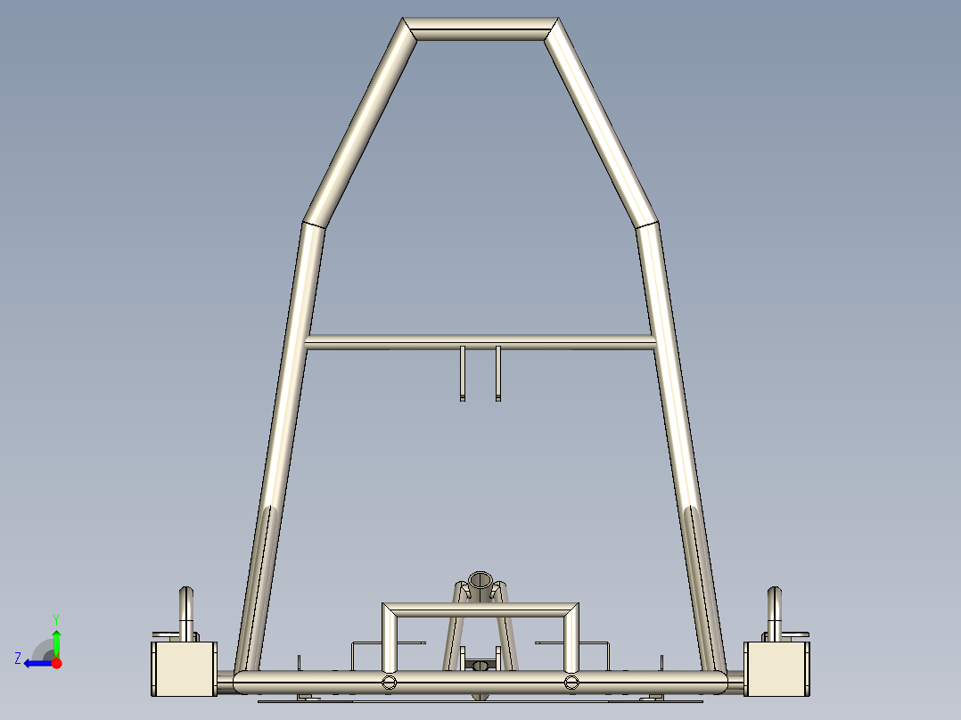 卡丁车底盘右视图